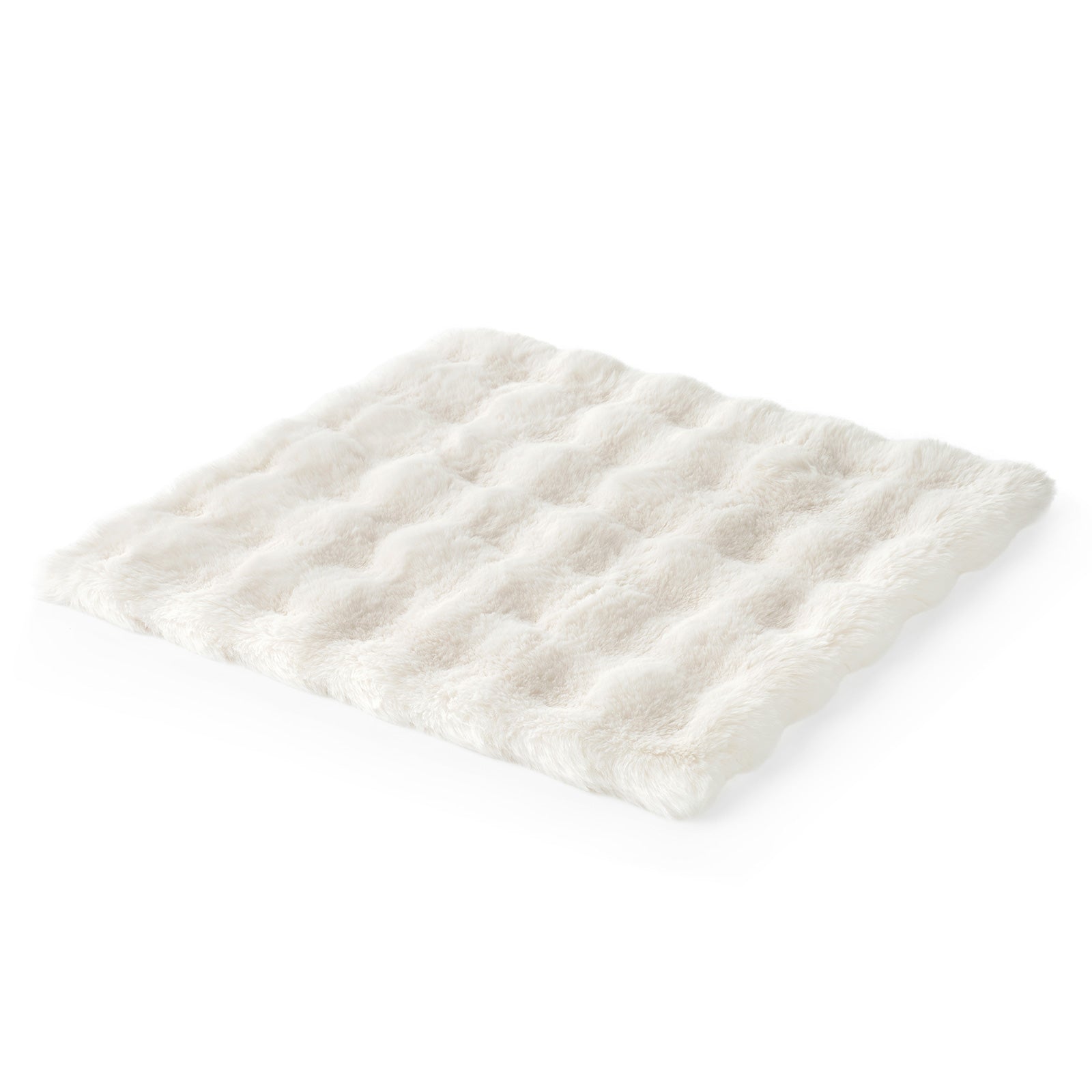 Cozy Kiss Fluffy Soft Bubble Faux Fur Couch Cover tie dye faux fur pet sofa cover #color_Cream