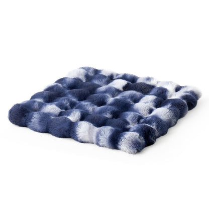 Cozy Kiss Fluffy Soft Bubble Faux Fur Couch Cover tie dye faux fur pet sofa cover #color_Tie-Dye Blue