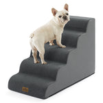 Cozy Kiss 5-Step Extra Wide Curved Pet Stairs for safe pet access 