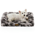 Cozy Kiss Fluffy Soft Bubble Faux Fur U-Shaped Dog Bed for dogs and cats 