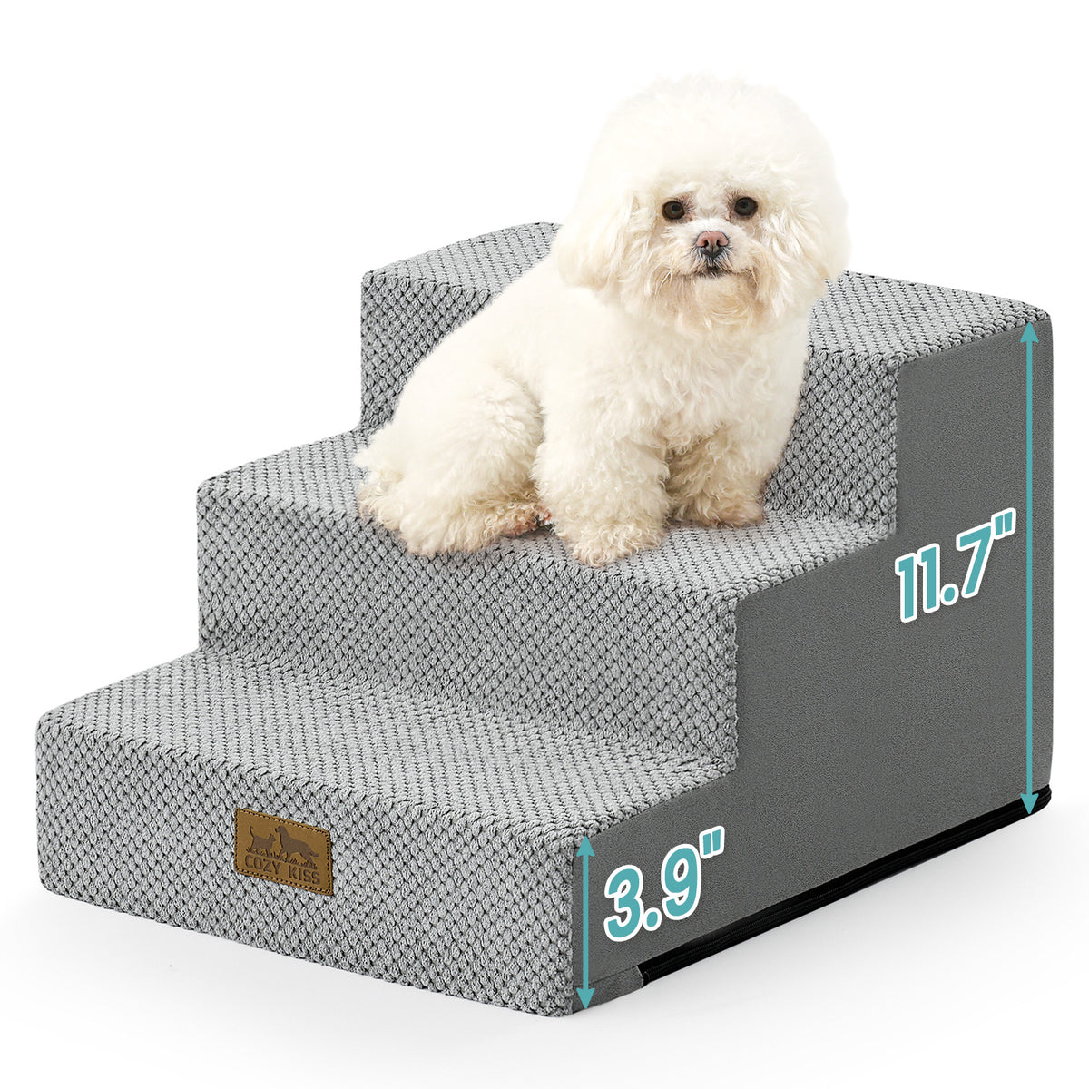 3-Step Gentle Slope Right-Angle Pet Stairs