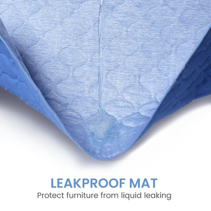 Cozy Kiss leakproof cooling pet mat, protecting furniture from liquid leaking.#color_Blue