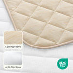 Cozy Kiss Diamond-Quilted Leakproof Cooling Couch Cover cooling fabric and non-slip backing detail 
