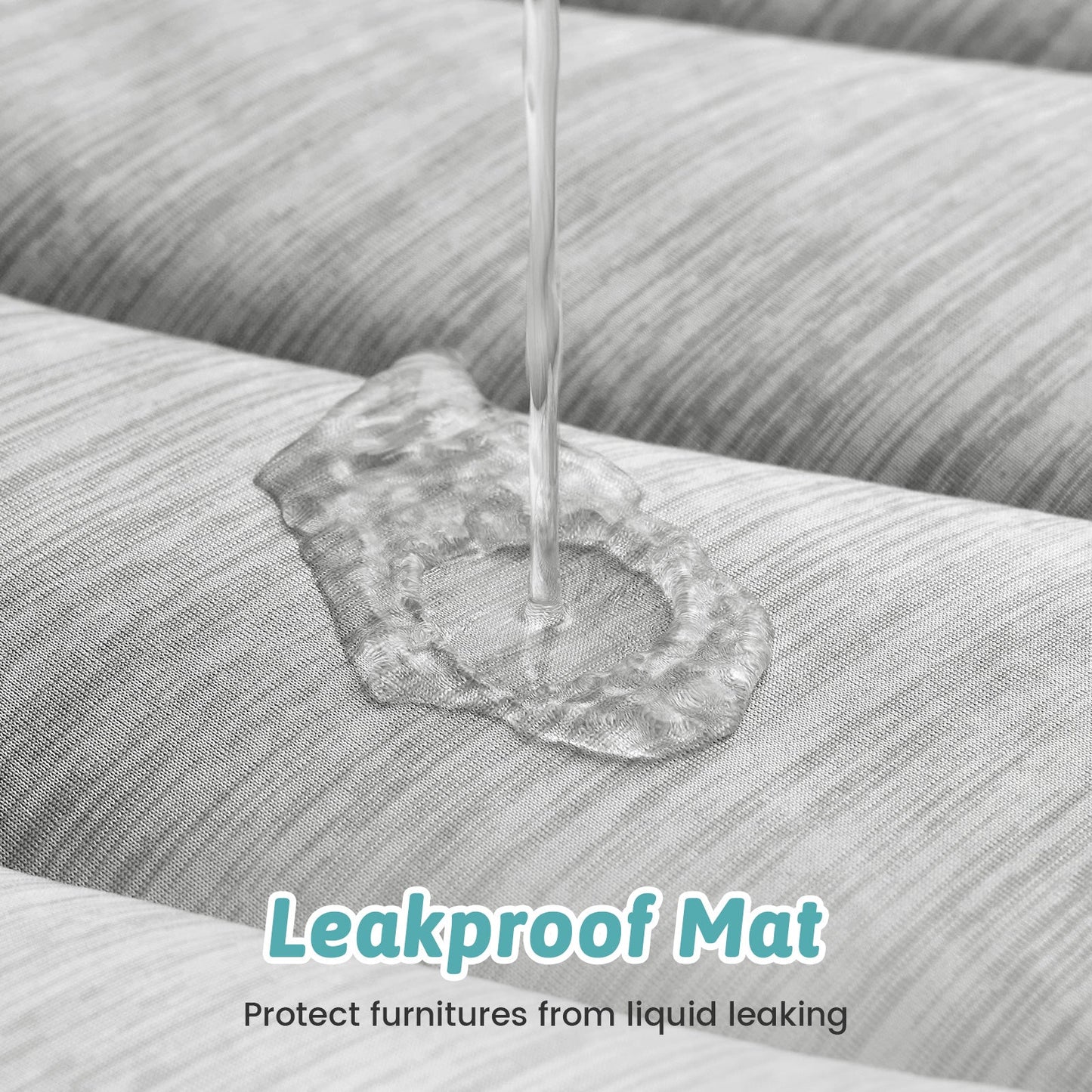 Cozy Kiss leakproof mat preventing liquid from reaching a sofa #color_Grey