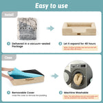 Instructions for using a pet bed ,including installation and cleaning steps.