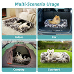 Cozy Kiss Fluffy Soft Bubble Faux Fur U-Shaped Dog Bed versatile indoor outdoor travel and camping pet bed 