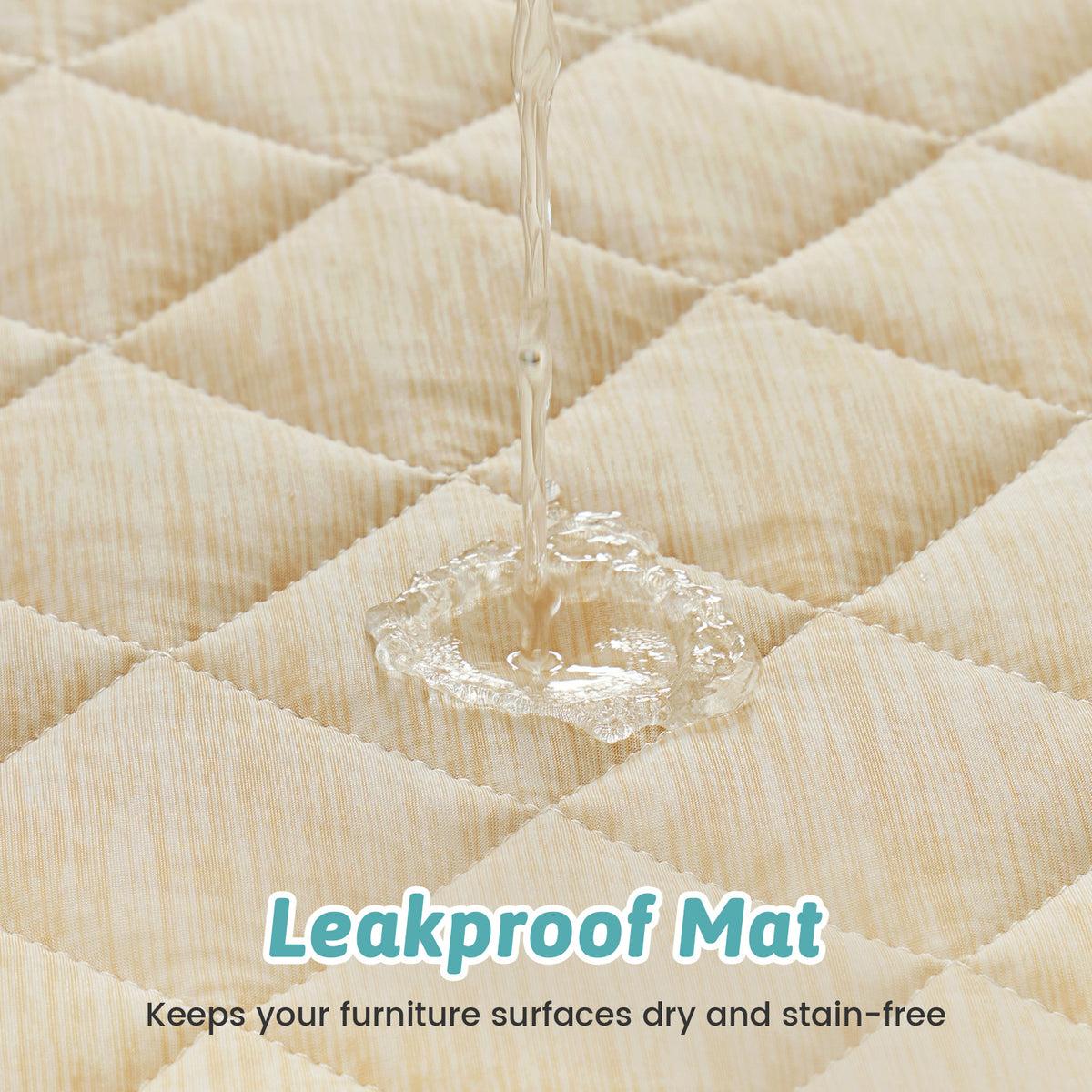 Cozy Kiss Diamond-Quilted Leakproof Cooling Couch Cover leakproof surface protection close-up 