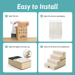 Cozy Kiss foldable pet stairs installation guide with zipper assembly design 
