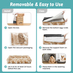 Orthopedic foam structure of Cozy Kiss Striped Faux U-Shaped Washable Dog Bed, showing egg-crate support. 