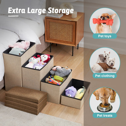 Large hidden storage compartments for pet toys, clothing, and treats #color_Beige