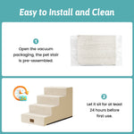 Step-by-step usage guide for Cozy Kiss 4-Step Right-Angle Pet Stairs 