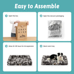 Cozy Kiss Fluffy Soft Bubble Faux Fur C-Shaped Dog Bed vacuum packed delivery and quick setup instructions 